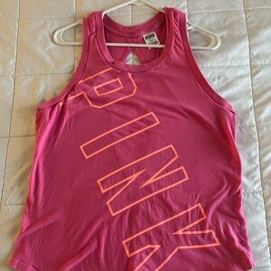 PINK Victoria's Secret Hot Pink Crewneck Tee